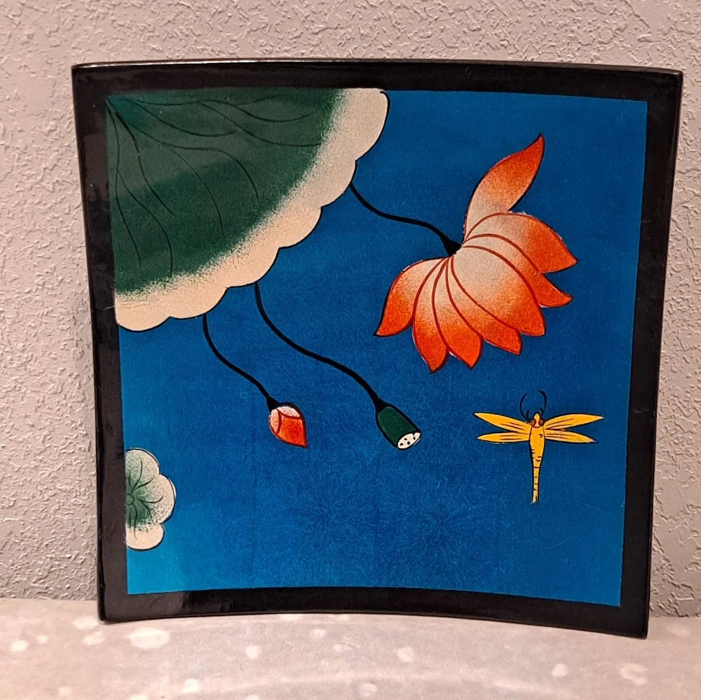 💰SALE 💰 Asian Lacquered Wood Tray - Picture 2 of 7
